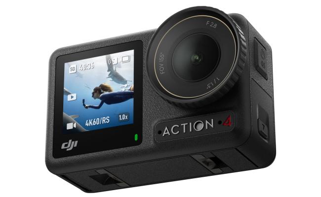 DJI Osmo Action 4 Adventure Combo, 4K/120fps Waterproof Action Camera with a 1/1.3-Inch Sensor, 10-bit & D-Log M Color Performance, Up to 7.5 h with 3 Batteries, Outdoor Camera for Travel, Biking